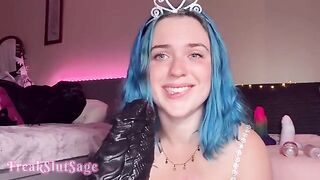 The ass of the princess was destroyed by a huge dildo