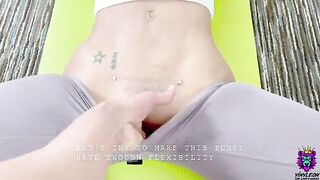 Naive yoga student with thick ass gets stretched and fucked hard