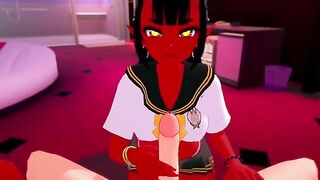 Succubus hentai in POV style with the hottest chick ever