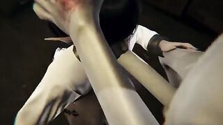 The busty girl got fucked by an elf after the SCP-096 breach