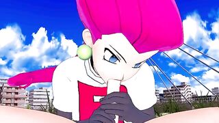 Jessie from Team Rocket wants to fuck your rocket Pokémon in this kinky POV hentai