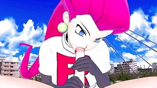Jessie from Team Rocket wants to fuck your rocket Pokémon in this kinky POV hentai