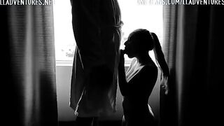 Amateur slut gets a huge load on her face during quarantine