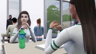 The student seduces her professor by inviting him inside