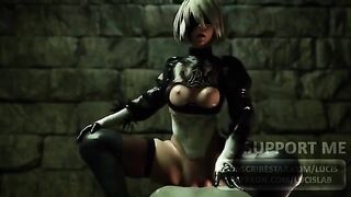 Nier Automata 2B sex compilation with sound - 2021