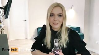 A hot blonde came to visit her beautiful neighbor and got a blowjob