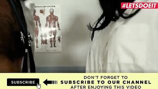 Doctor fucks two petite teens in a hardcore scene