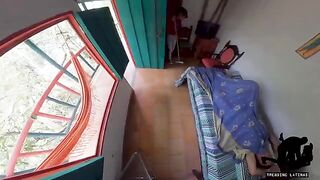 A hot chick maid fucks a tourist she met at the hostel