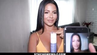The steamy stepmom Rose Monroe poses naked for her son’s camera to make some OnlyFans money