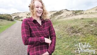 Outdoor exhibitionist fucking and masturbation on the Dutch beach