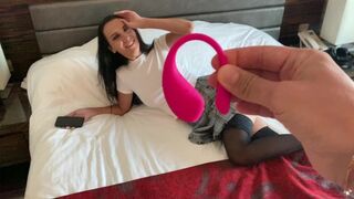 He's controlling my orgasm again with the intense Lovense Lush effect