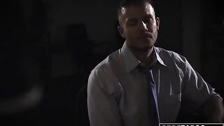 Shady reporter fucked Evelyn Claire in the hottest office scene