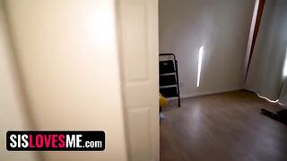 Guy came home and caught his sexy step sister performing a naughty show