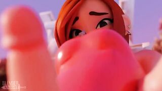 Wendy takes a dipper by the pool in this hot animation