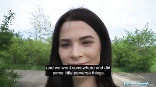 A pervert spies a babe taking a piss with his drone and fucks her