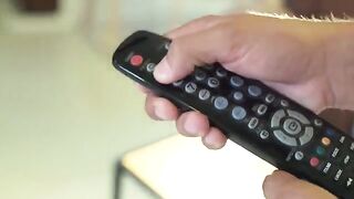 Two college girls getting fucked by a guy with a remote control in a hostel scene