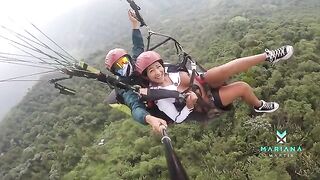 Colombian actress Mariana Martix squirts while paragliding in stunning HD
