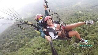 Colombian actress Mariana Martix squirts while paragliding in stunning HD