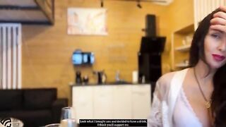 A beautiful woman fucks with her young man and gets cum inside