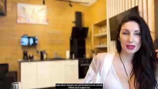 A beautiful woman fucks with her young man and gets cum inside