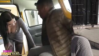 Fake taxi driver Sofia Lee gets her big tits messed