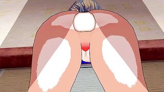 Rebecca Bluegarden gets her pussy stuffed with cock in this hot hentai scene