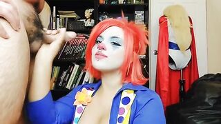 The clown girl is quitting her job in porn