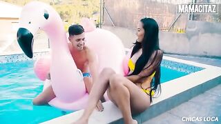 Andreina Deluxe enjoys sex with a big cock in a pool full of water
