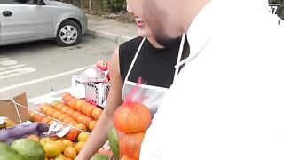 Latina slut Melissa Lujan gets her pussy railed hard in public