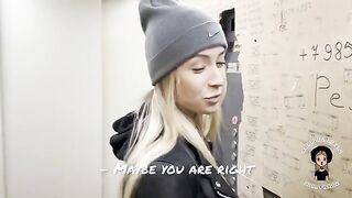 Blonde woman fucked by her husband's big dick in front of him