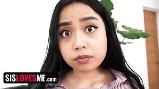 The lucky stepbrother fucked his stepsister to keep her secret