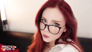 A slutty secretary gets fucked hard by her boss after work