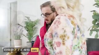 Morgan Taylor, the hot cougar next door, gives a young guy a lesson on kissing