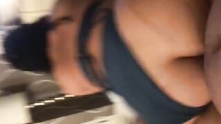 Asian momma with big ass rides and sucks a big cock in Miami