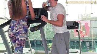 Colombian babe with a bubble butt gets fucked hard in gym