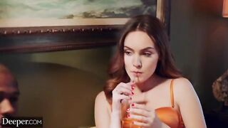 Sexy brunette Freya knows how to get her man's undivided attention