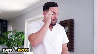 The busty PAWG Blake Blossom gets massaged by Peter Green