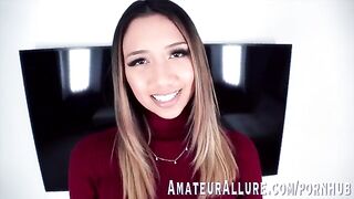 Kimora Quin, a sexy girl with long blonde hair, loves the feeling of a cock down her throat