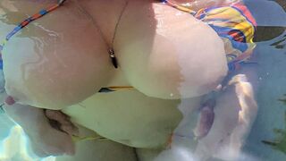 Step sister gets caught jerking off in the hot tub by the jets