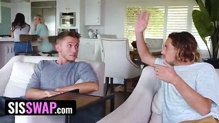 Two best friends agreed to fuck their stepsisters in a steamy swap