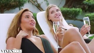 A sexy foursome with dream girls Agatha, Freya, and Lika in HD
