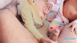 A trio with a pregnant woman of 6 months is a delight for the senses