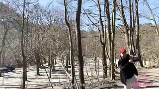A day with Kleomodel ended with a group sex in the woods in this vlog