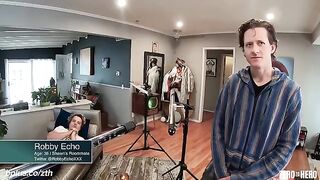 Behind the scenes of a porn set with a lucky guy and his hot co-star, Kira Noir