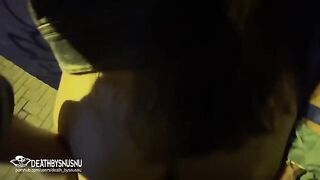 Public blowjob and squirt with Spanish woman after a party in Murcia