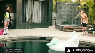 A busty teen Savannah Sixx cheats on her BF with a hot skater Gia Derza