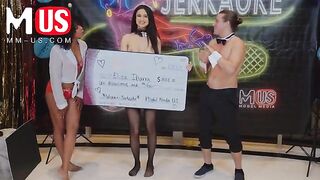 Brunette hottie Eliza Ibarra rides Jay Romero’s cock passionately