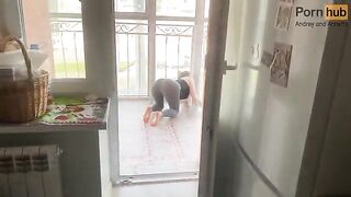 The stepmother was stuck on the balcony, so I had to help her