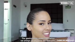 Skinny brunette teen Andreina De Luxe shakes big ass on BBC