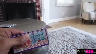 Petite babe seduced her stepbrother to make love with him